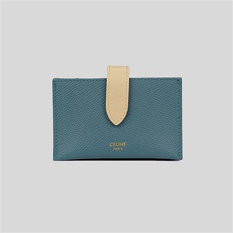 celine accordeon card holder|Bicolour Accordeon card holder in grained calfskin .